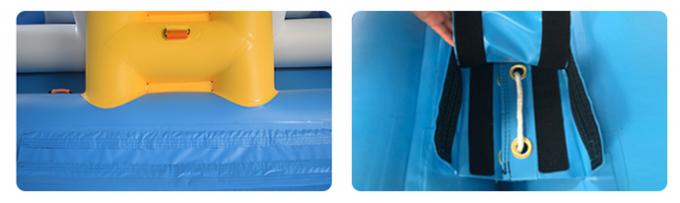 Kids Floating Inflatable Water Park / Inflatable Aqua Splash Park For Shallow Area