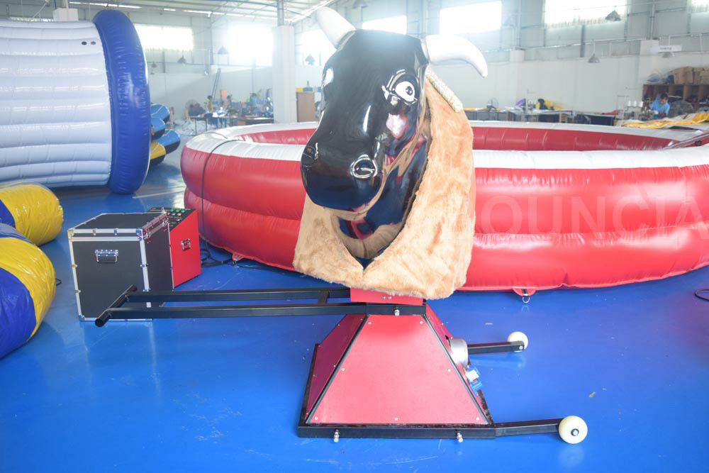 Inflatable Bull Riding Machine / Inflatable Mechanical Bull For Amusement Park