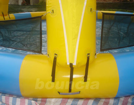 Orange Outdoor Inflatable Water Pool IP38 with Tent Cover and Trampoline factory