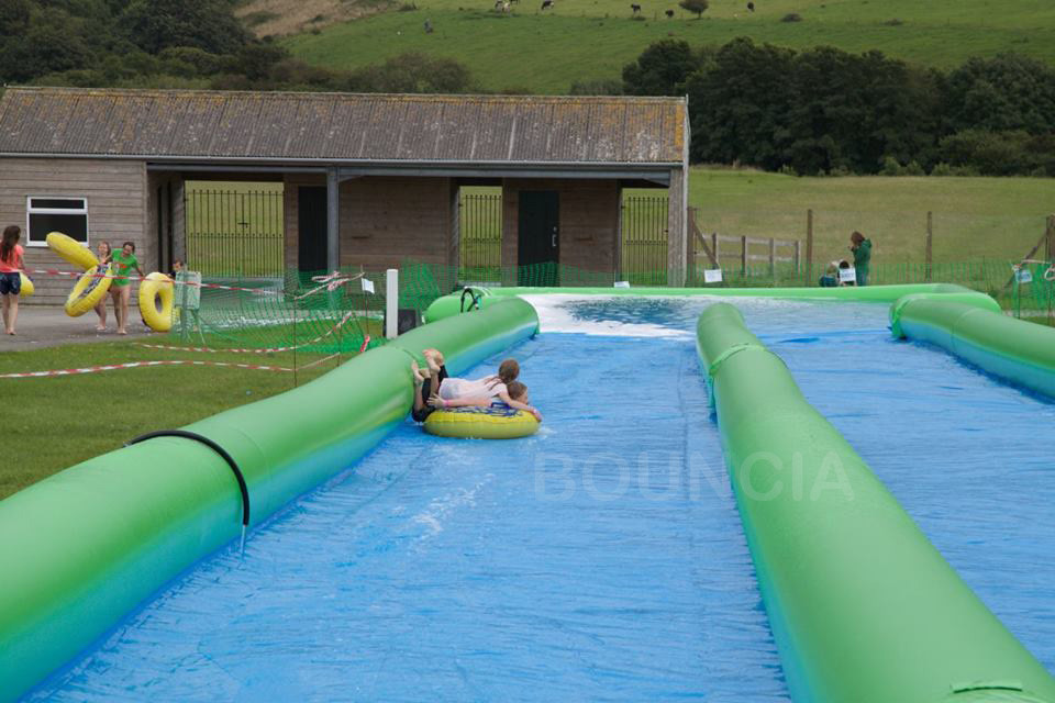 slip and slide with bumpers