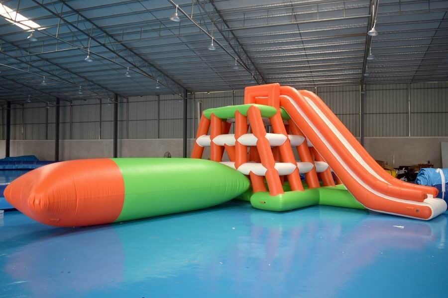 0.9mm PVC Tarpaulin Inflatable Water Sports / Water Park Games With Blob