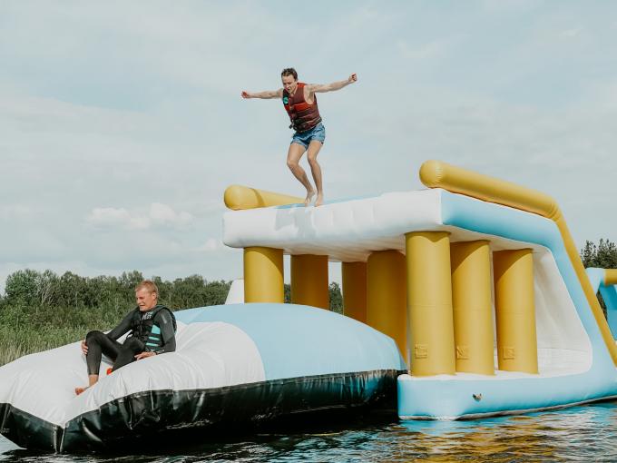 Commercial Grade Inflatable Water Jump Pillow For Lake / Sea / Pool