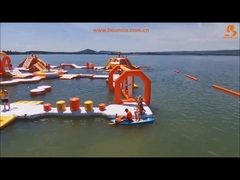 Foating Inflatable Aqua Park Games With TUV Certification For Lake