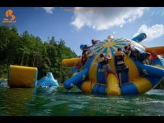 Logo Printing UFO Inflatable Water Spinner / Inflatable Water Saturns