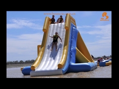 0.9mm PVC Tarpaulin Giant Inflatable Floating Water Slide With TUV Certificate