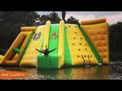 Multifunction Inflatable Water Tower For Lake Park 0.9mm PVC Tarpaulin Material