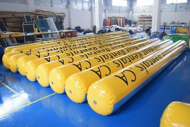 Yellow Inflatable Tubes With 0.9mm Durable Commercial Grade PVC Tarpaulin