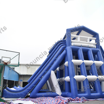 10 Meters High Large Floating Water Slides For Adults