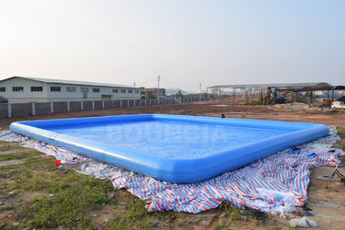 0.9mm PVC Tarpaulin Giant Inflatable Rectangular Water Swimming Pools For Water Park