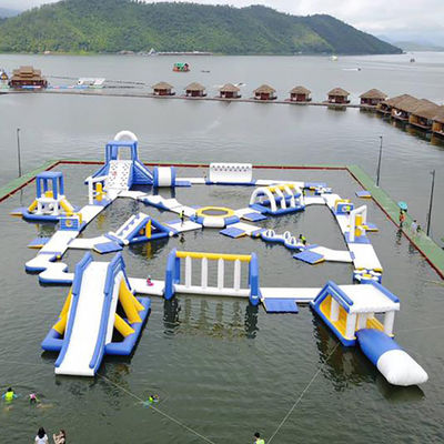 0.9mm PVC Tarpaulin Inflatable Floating Water Playground For Resort
