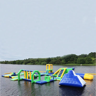 Lake Floating Inflatable Water Park / Inflatable Water Games For Adults And Kids