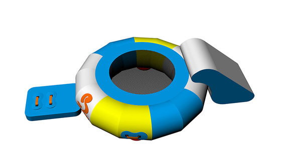 0.7mm Inflatable Water Trampoline Combo With Slide