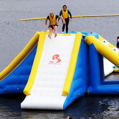Exciting Inflatable Water Sports 10 Person Blow Up Slide Tower