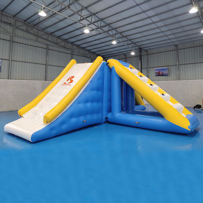 Exciting Inflatable Water Sports 10 Person Blow Up Slide Tower