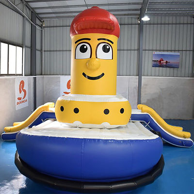 Heat Resistant Swimming Pool Tug Boat Inflatable Water Sports