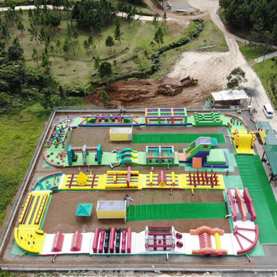 giant Blow Up Inflatable Water Park Obstacle Course 302.5m Long