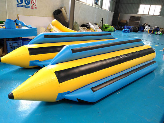 0.9mm PVC Tarpaulin Inflatable Towable Banana Boat Tubes For Water Sports