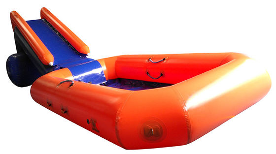 PVC Tarpaulin Inflatable Water Slide With Pool For Water Park