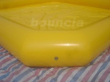 Yellow Color Outdoor Inflatable Water Pool With Reinforcement Strips