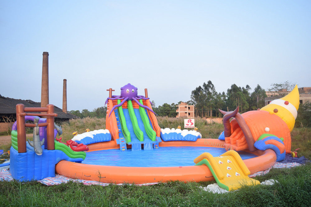 inflatable on water park
