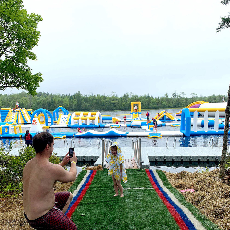 Commercial Inflatable Water Park / Customized Floating Water Playground