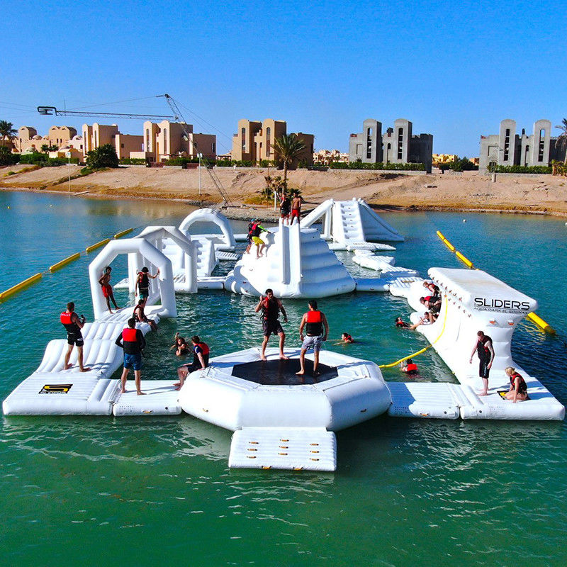 Lake Inflatable Water Park Games / Inflatable Aqua Park Equipment