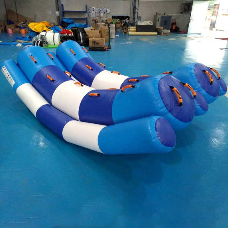 Two Tubes Inflatable Floating Water Totter With 0.9mm PVC Tarpaulin